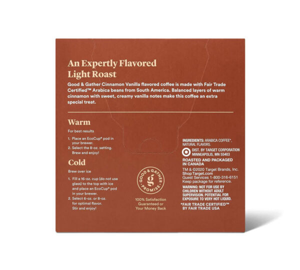 Naturally Flavored Cinnamon Vanilla Light Roast Coffee - Image 3